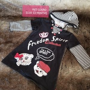 RED SOUND (EUROPEAN BRAND) DRESS SIZE 12 MONTHS Halloween wear